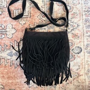 Boho "Leather" Fringe Crossbody Bag